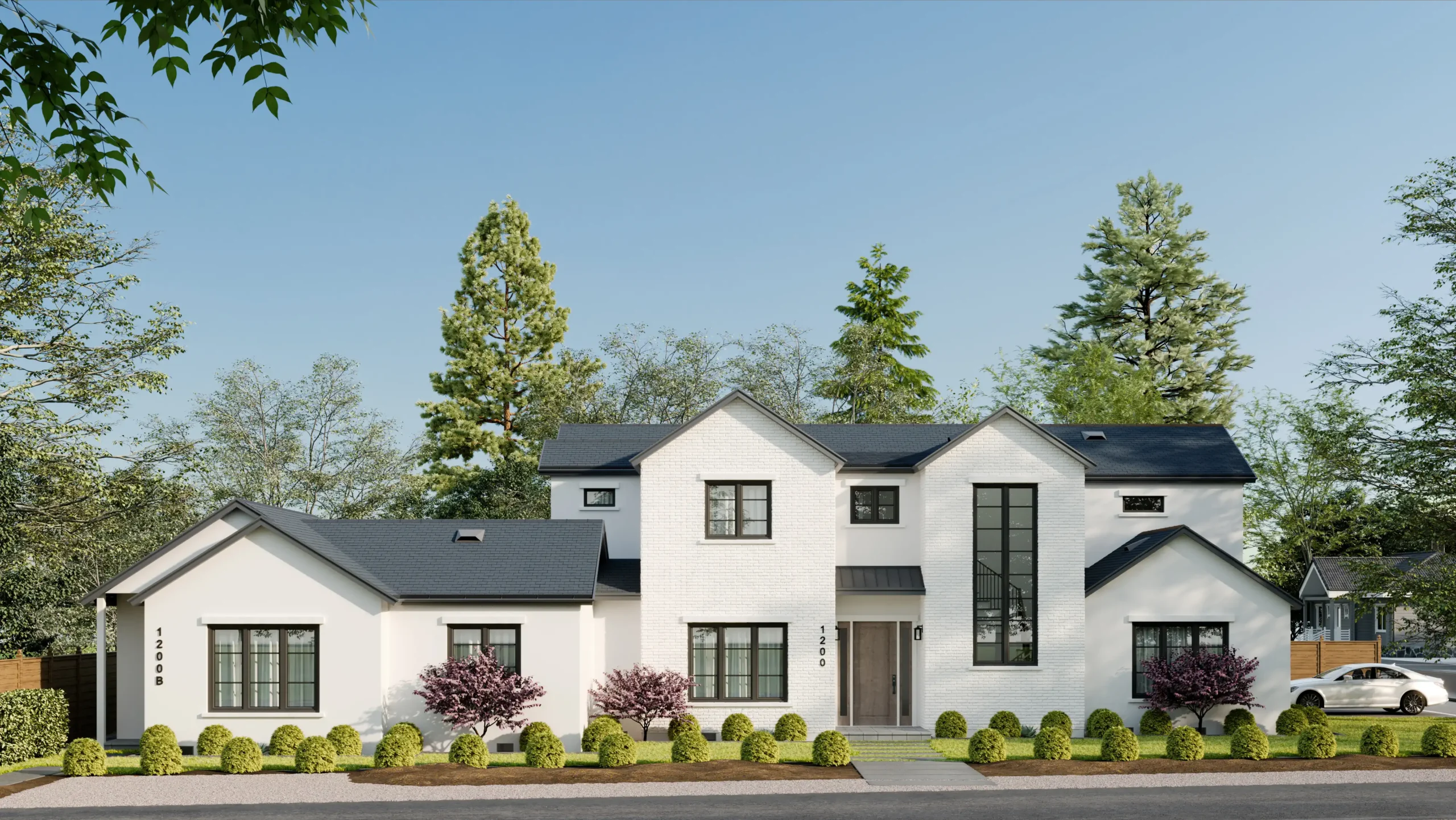 This is an exterior rendering of the 1200 Stock Bridge