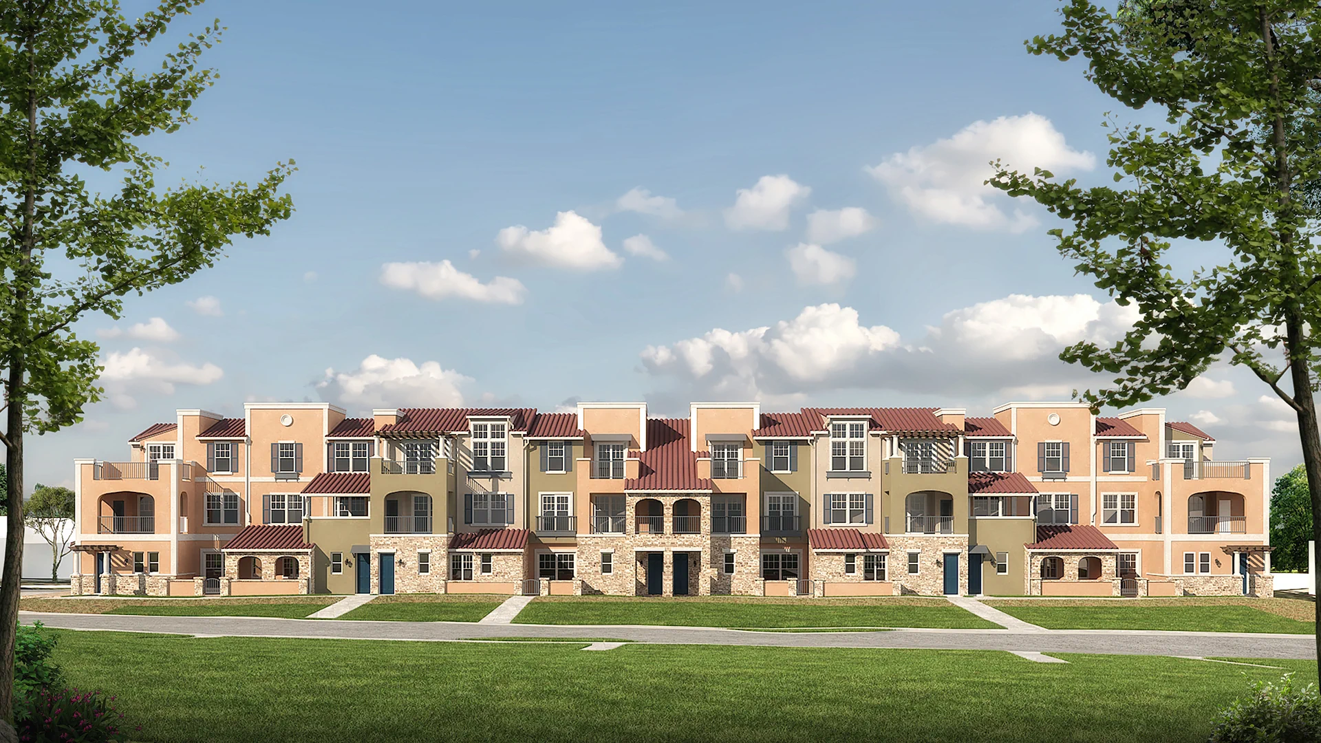 This is an exterior rendering of the Amalfi