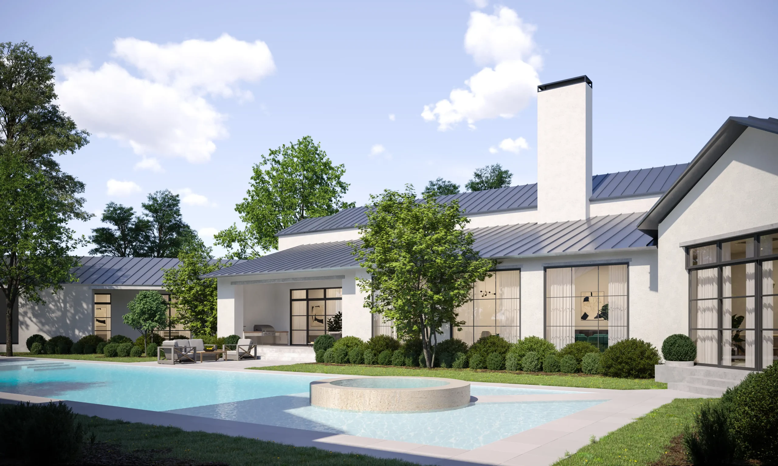 This is an exterior rendering of the HollowWay Rear View