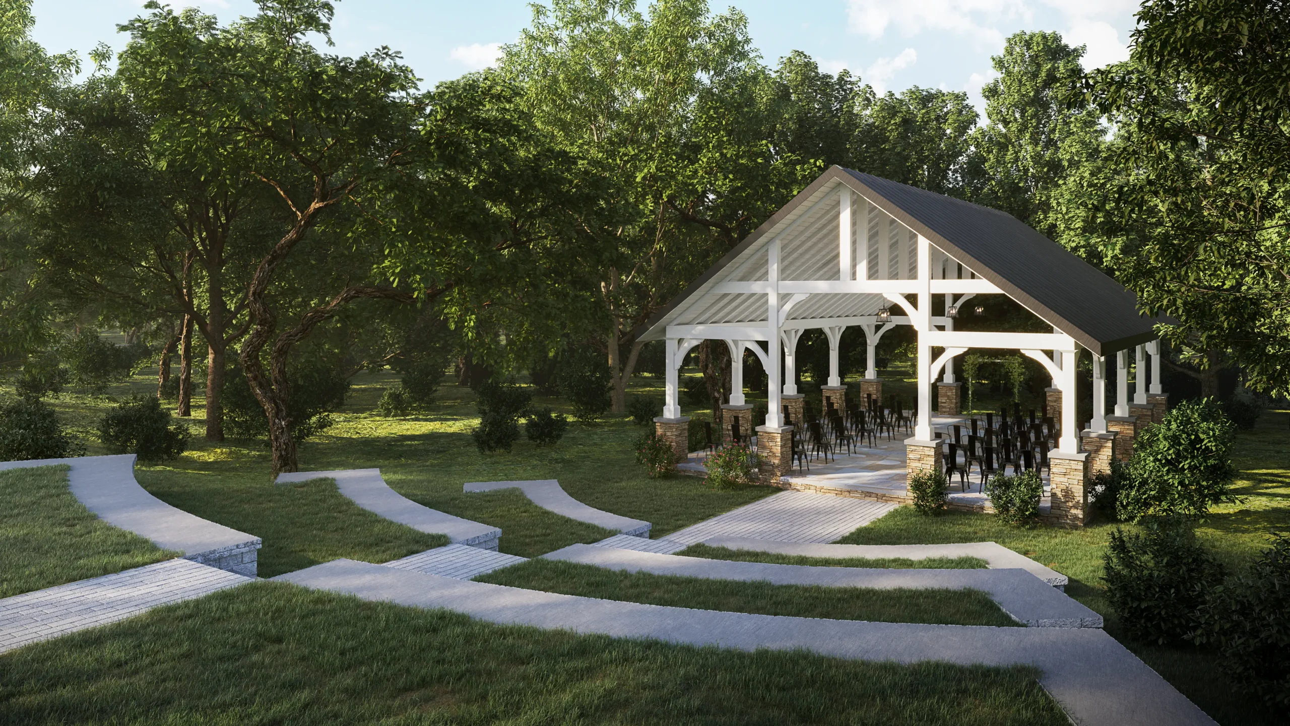 This is an exterior rendering of the MessiahCC Chapel
