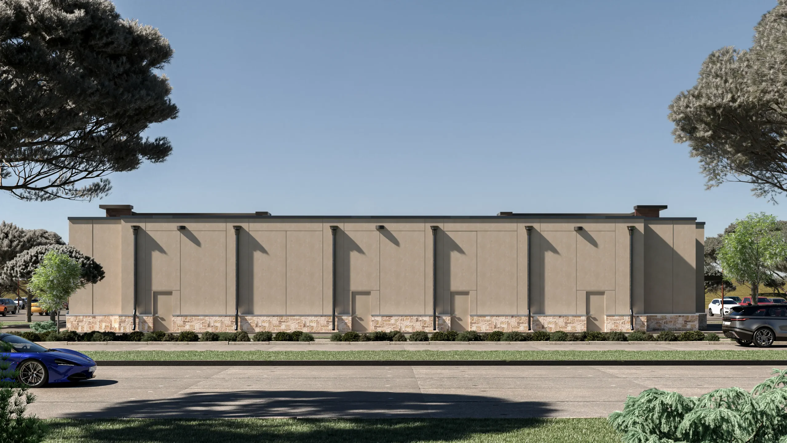 This is an exterior rendering of the ShellSpace