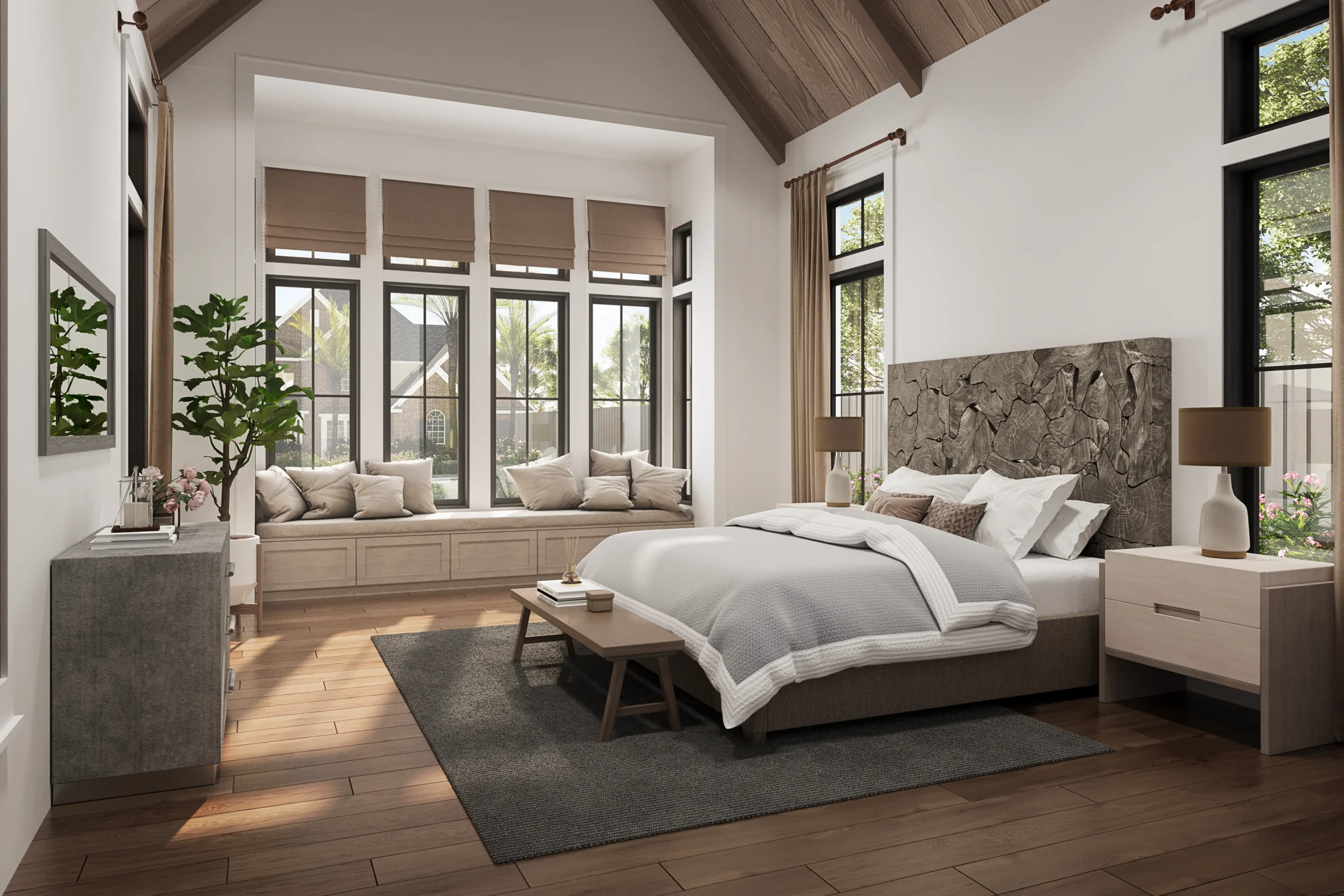 This is an exterior rendering of the Jeter Residence